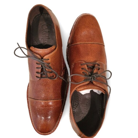 Cole Haan Men’s Brown Grain Leather Cap-Toe Oxfords | Waterproof | Size 10.5 | N main image 13